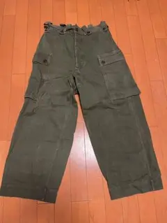【希少】【50's オランダ軍】カーゴパンツ ヘリンボーン 極太