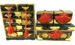 【中古品】✿雛道具❀三つ揃セット✿