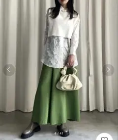 VEST SET SHEER PATTERN SHIRT ameri