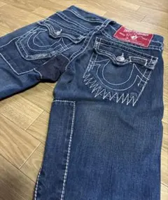TRUE RELIGION PATCH BIG T デニム 28 IO着用