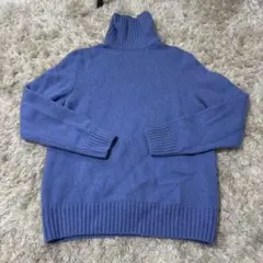 【即日発送】ZARA ニット タートル 青 ザラ M