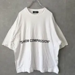 アズールバイマウジー ビッグTシャツ 半袖【L】前後ロゴ コットン100% 白色