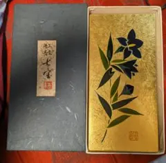 【新品未使用未開封】伝統工芸 七宝　桔梗　箱　皿