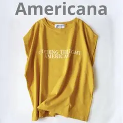 美品 アパルトモン別注 AMERICANA ロールアップTシャツ ナチュラル