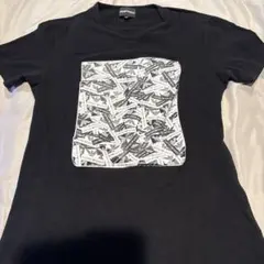 EMPORIO ARMANI 総柄ロゴ Tシャツ ブラック XLのサムネイル