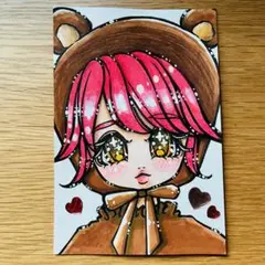 オリジナルイラスト 【クマに愛を】手描きイラスト ポストカード 原画販売