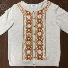 【美品】 Jocomomola カーディガン ボレロ 40 ベージュ 花柄刺繍 Jocomomola ホコモモラ カーディガン 40 花柄刺繍 ベージュ - メルカリ
