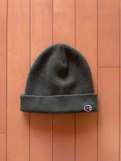 Champion ニット帽 グリーン チャンピオン ワンポイント