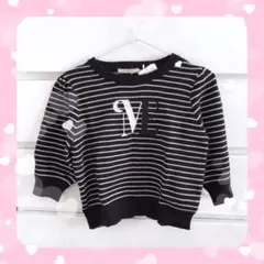 エムズエキサイト レディース トップス ニットトップス ボーダー 黒 ブラック