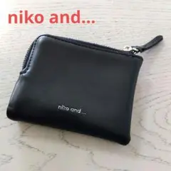 niko and... オリジナル二つ折りL字財布　黒　ブラック