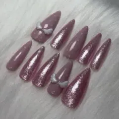 【現品】ネイルチップ ドットネイル 量産型 ガーリー 韓国風 ウィッシュコア