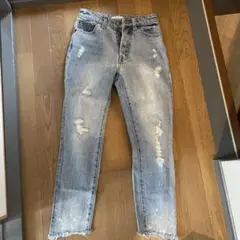 ALEXIA STAM ダメージデニムパンツ