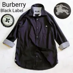 バーバリーブラックレーベシャツ ホースロゴ チェック柄 2 М