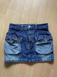 x-girl POCKET DENIM SKIRT デニム カーゴ ミニスカートのサムネイル