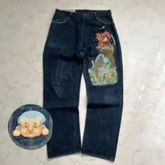 WELDGIN製 ピノキオ イラスト入り ブーツカット デニムパンツ - メルカリ