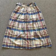 90s チェック スカート フレア 古着 y2k