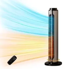 タワーファン セラミックヒーター 冷暖兼用 速暖 エコ 省エネ 電気ヒーター