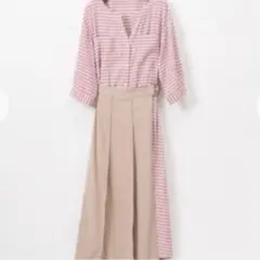 タグ付き未使用品Grace Continental タックレイヤードシャツワンピ