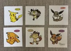 ポケモンデコキャラシールセット（新旧ピカチュウ・ニャース・イーブイ）