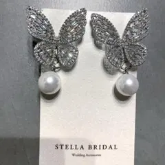 STELLA BRIDAL 蝶デザイン イヤリング