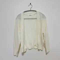 Khalita アイボリー メッシュカーディガン　春アウター