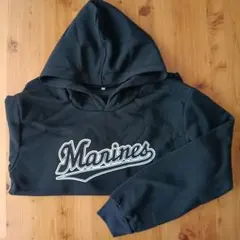 【新品】千葉ロッテマリーンズ Marines 黒パーカーのサムネイル