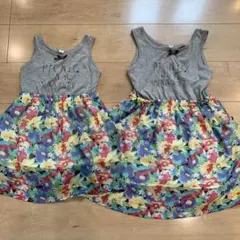 姉妹コーデワンピース サイズ110と130