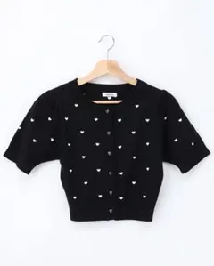 ハート柄半袖ニットカーディガン / INGNI