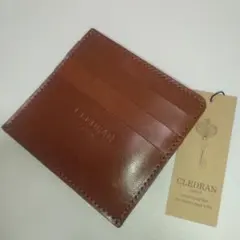 未使用品　CLEDRAN　クレドラン レザー　コンパクト財布　ブラウン