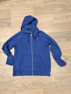 NIKE ナイキ フルジップ パーカー フーディー 刺繍 ロゴ ネイビー L