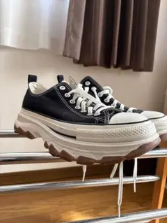 CONVERSE ALL STAR ブラック/ホワイト厚底スニーカー