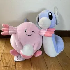 ポケモン　もふぐっとぬいぐるみ　ラッキー　ミニリュウ