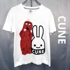 美品『ムックとCUNEウサギ』ポンキッキ　キューンコラボTシャツ白　S