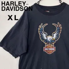 HARLEY-DAVIDSON 半袖Tシャツ　XＬ　ネイビー　イーグル