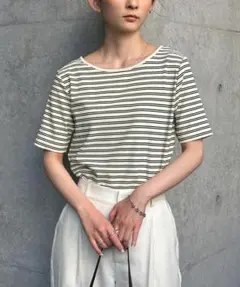 ?select MOCA ボーダー バックダーツテレココンパクトトップス