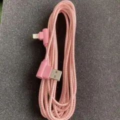iPhone ケーブル L字 3M ピンク