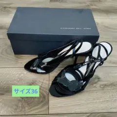 【未使用】ALLESSANDRO DELL'ACQUA ブラックハイヒール　36のサムネイル
