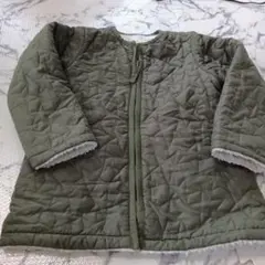 裏ボア　リバーシブル　アウター　カーキ　美品　コート　3can4on　モコモコ