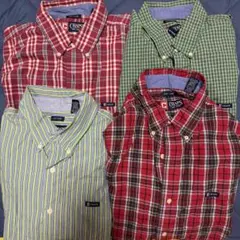 まとめ売り　CHAPS ボタンダウン　チェック　ストライプ　4点セット