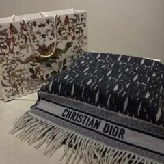 ✳︎超希少✳︎未使用✳︎ Dior おくるみ トロッター柄 ブランケット 紺白 タオル ✳︎超希少✳︎未使用✳︎ Dior おくるみ トロッター柄 ブランケット