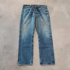 リーバイス501 Levis W34 青 古着 鬼ヒゲ ハチノス 23223