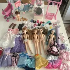 リカちゃん人形6体、衣装等　まとめ売り