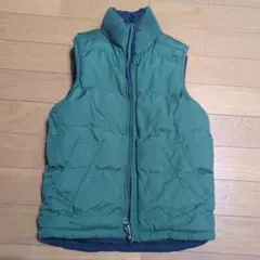 GAP リバーシブル　ダウンベスト 緑/ネイビー　120