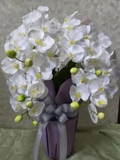 胡蝶蘭 アートフラワー 造花 ホワイトのサムネイル