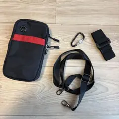メンズ　バッグ　スマホポーチ　ベルトポーチ　スマホショルダー　ブラック