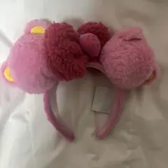 ディズニーランド・シー キャラクター耳付きカチューシャ ピンク ぬいぐるみ素材
