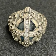 27号 シルバー925 フローラルクロス トリニティ リングSilver925
