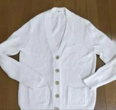 ユニクロ ホワイト カーディガン XLサイズ 制服に