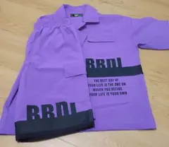 BRDL 紫色 シャツとショートパンツセット
