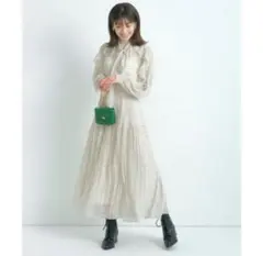 Apuweiser-riche 洗えるシアードットワンピース